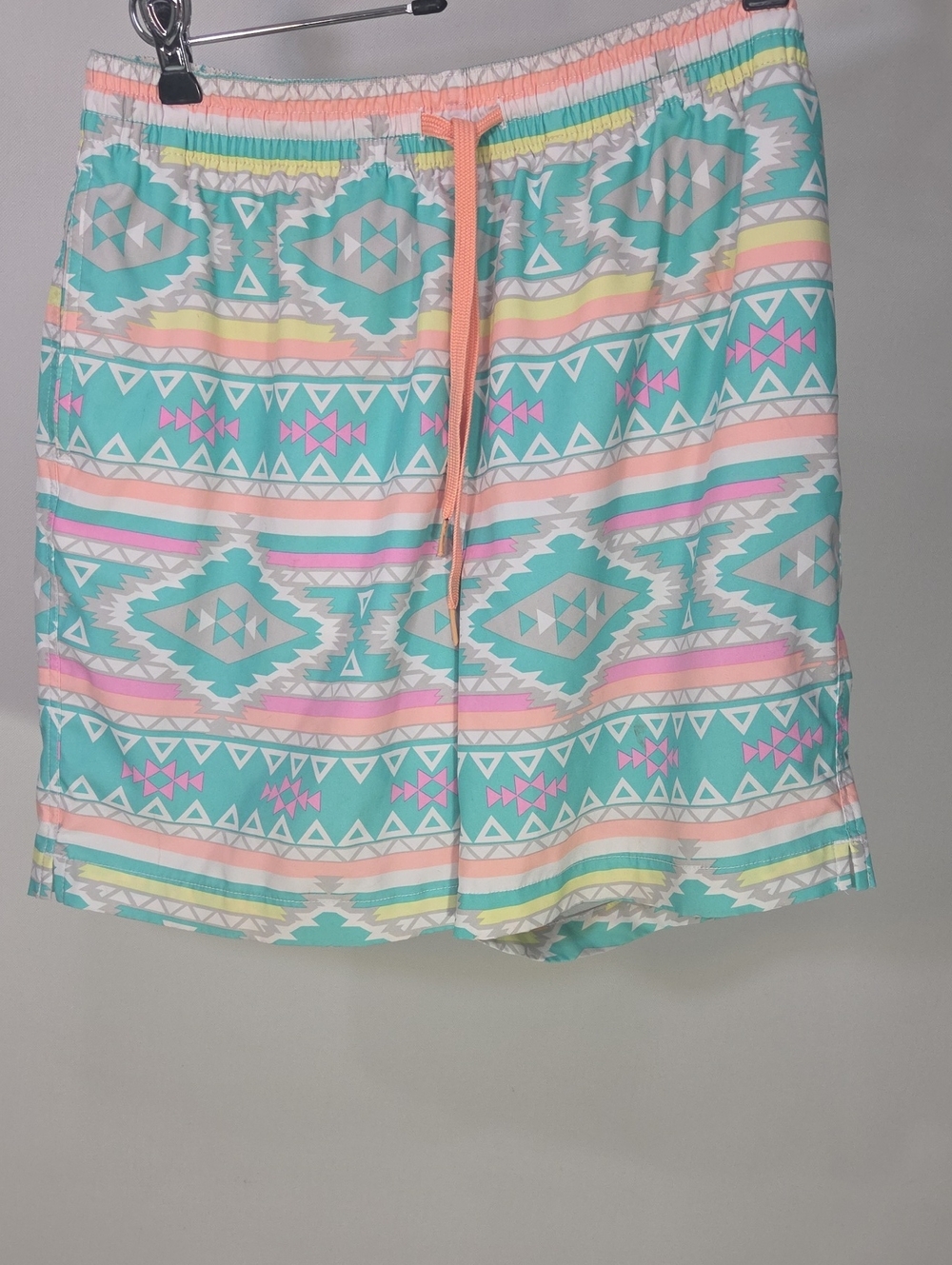 Chubbies The En Fuegos 5.5" Stretch Swim Trunks Teal Aztec Size Medium